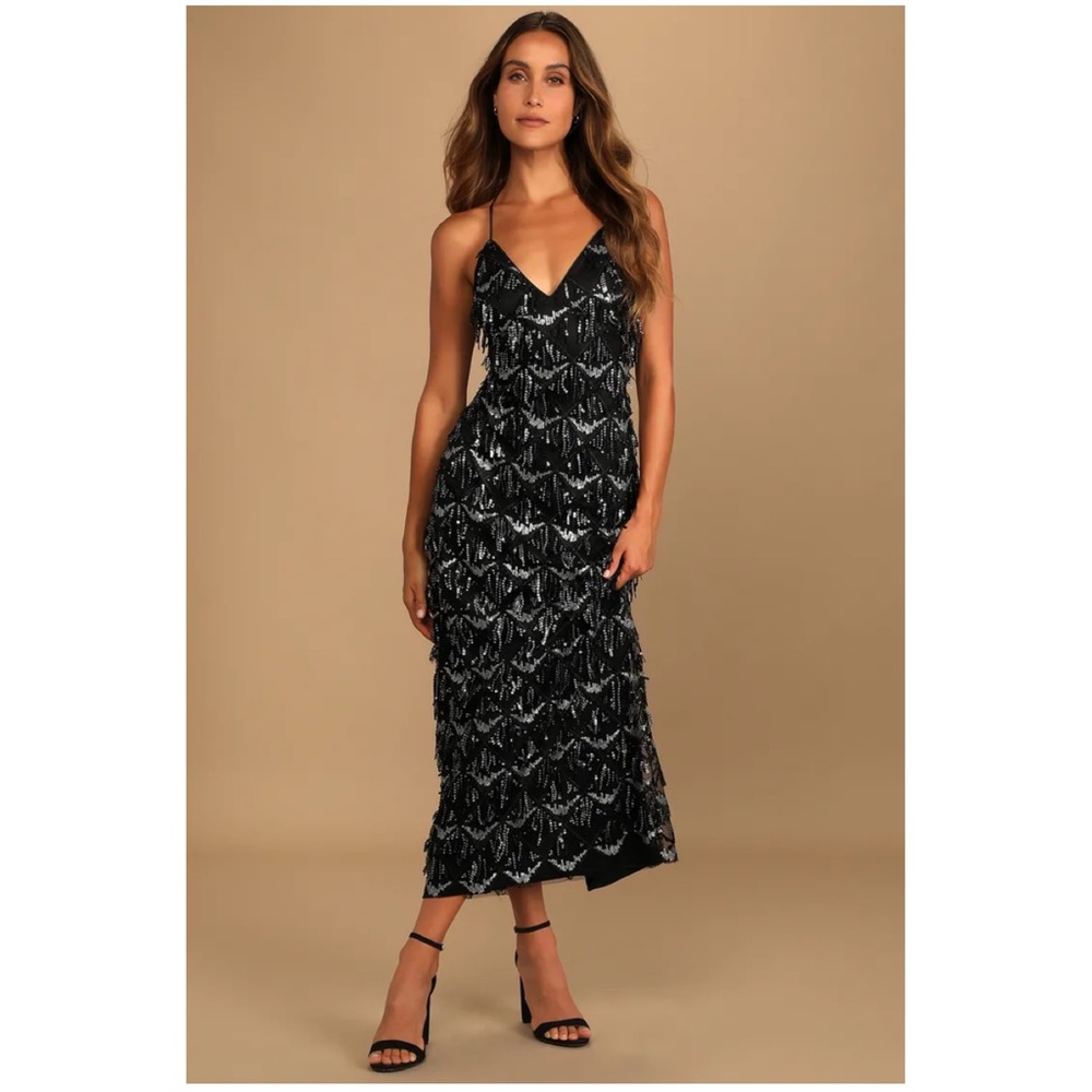 Sequin Fringe Dress